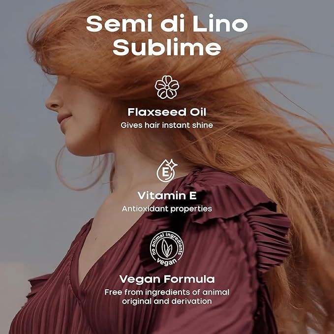 Alfaparf Milano Semi di Lino Sublime Cristalli Liquidi Hair Oil Serum with Thermal Protection - Anti Frizz Hair Serum & Smoothing Heat Protectant Spray with Vitamin E for Frizzy Hair (1.01 oz / 30 ml)