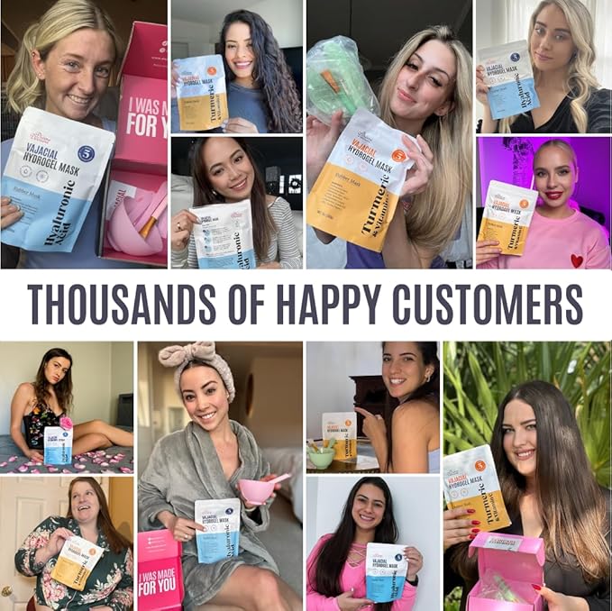 Divine Derriere Vajacial Hydrogel Mask - Premium Modeling Rubber Mask with Bulgarian Rose Petals, Deeply Purifying, & Super Hydrating Hydro jelly Sheet Masks, Peel-Off Jelly Mask Powder Kit