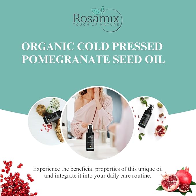 ORGANIC COLD PRESSED POMEGRANATE SEED OIL - 100% Pure - For Face, Skin.