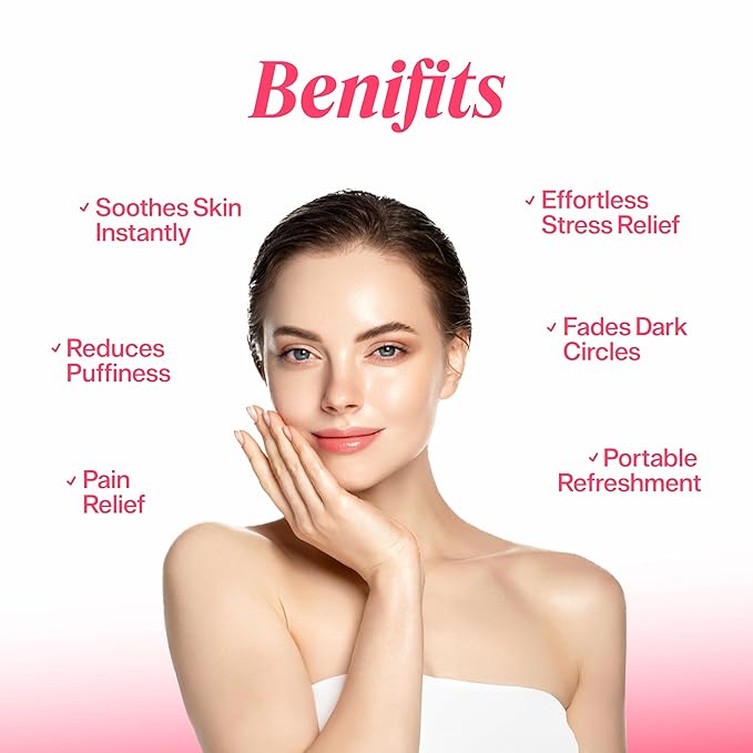 Ice Roller For Face, Fresh up Ice Cube Roller Massager For Face, Reduce puffiness and dark circles, Minimize pores and improve Skin texture (Pink, Ice Roller)