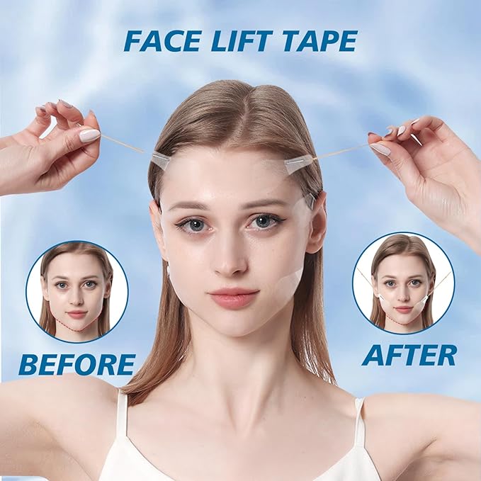 160PCS Invisible Face Lifting Tape ,neck less,eye lift tape,Eye Wrinkles,Neck Tape,Instant Lift, Wrinkle-Free,Creates A vShaped Face，Comfortable and Reusable Anti Aging Solution,Essential for Beauty
