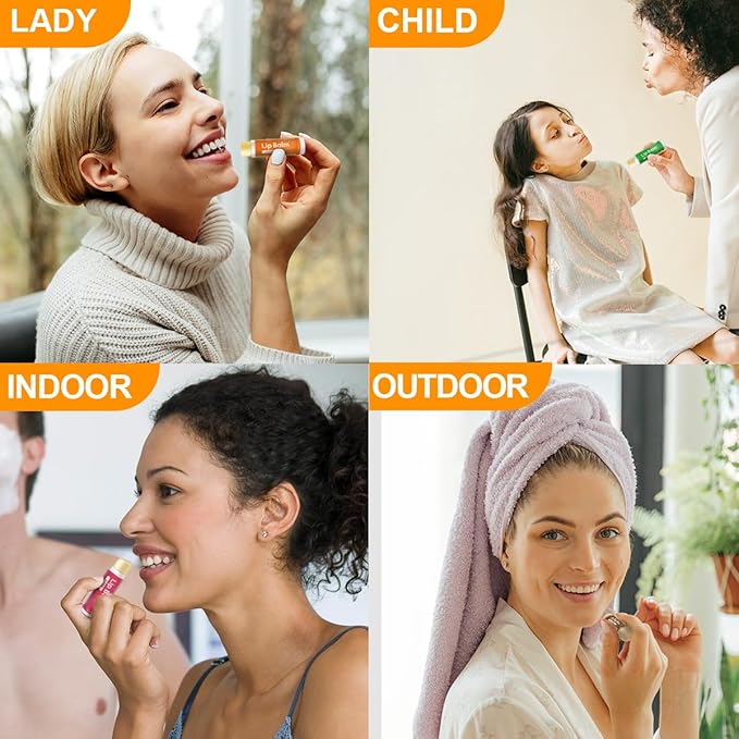 84 Pack Natural Lip Balm Bulk with Vitamin E and Coconut Oil - Moisturizing, Sootand cracked Lips, Mini Chap Stick Gifts for Kids Women Men- 14 Flavors - Non-GMO