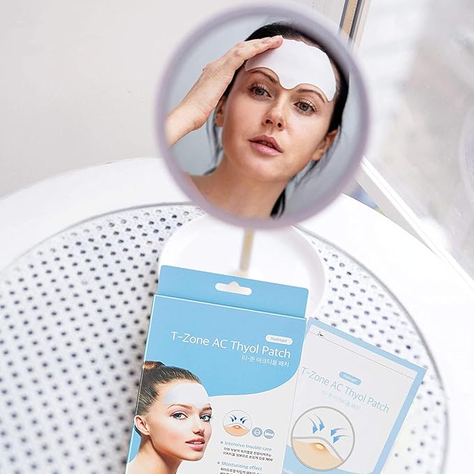 Labottach Forehead Pimple Treatment Patches for face Hydrating Moisturizer, Dead Skin Care, Acne Spot Care Mask 4 Large Size Olive Leaf Extract, Tea Tree, up To 8 Hours