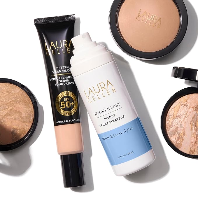 LAURA GELLER NEW YORK Spackle Mist Boost Setting Spray with Electrolytes - Long-Lasting Makeup Spray with Blue Light Protection - Dewy Skin Makeup Setting Spray