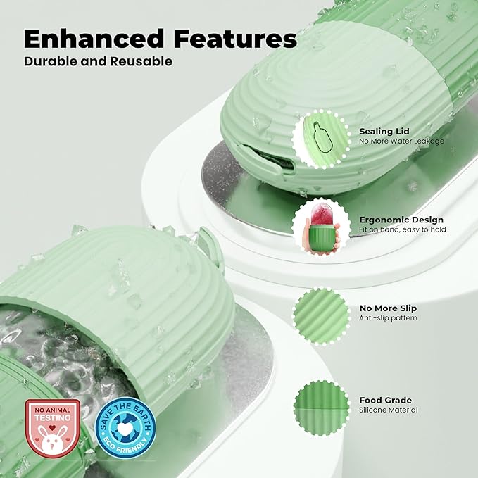 ROSELYNBOUTIQUE Ice Roller for Face Massager Self Care Gifts for Men Women Facial Skincare Tools (Green)