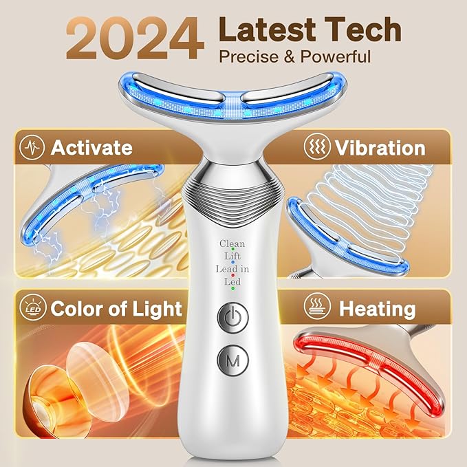 Beauty Massager for Face and Neck, 7 in 1 Beauty Glow Facial Massager for Face and Neck, Skin Care at Home