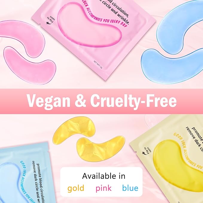 Under Eye Patches (30 Pairs) 24K Gold Eye Mask and Hyaluronic Acid Eye Patches for Puffy Eyes, Rose Eye Masks for Dark Circles, Puffiness, Eyebag, Wrinkles - Gift for Women