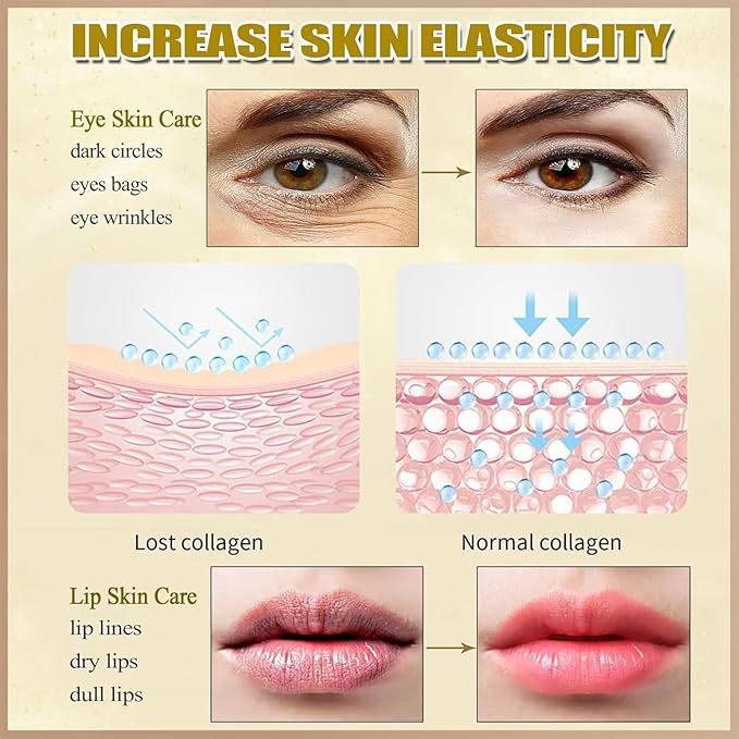 30 Pairs Lip Mask Under Eye Masks Patches, Crystal Collagen Hydrating Moisturizing Smoothing Lips Gel Pads for Puffy Eyes Bags,Dark Circles,Puffiness,Fine Lines,Wrinkles,Anti-Aging Vitamin C