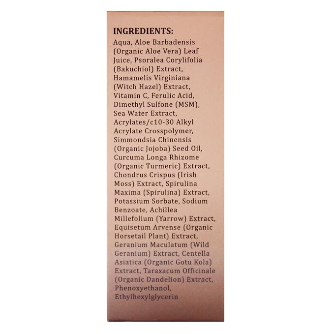 Bakuchiol Retinol Serum for Face - Retinol Alternative - Hydrating and Moisturizing - Anti Aging - Also Contains Aloe, Witch Hazel, Centella, Spirulina - 1 Fl. Oz. - Pack of 1