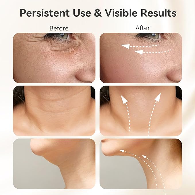 Neck Face Massager, Portable Facial Massager, 3 Modes Face Sculpting Tool, Face Massager Tool for Skin Care, (Black)