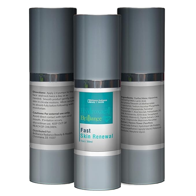 Hydroxacill Fast Skin Renewal Brilliance - Anti Aging Serum, Vitamin C, Unisex, 60 Day Satisfaction Guarantee