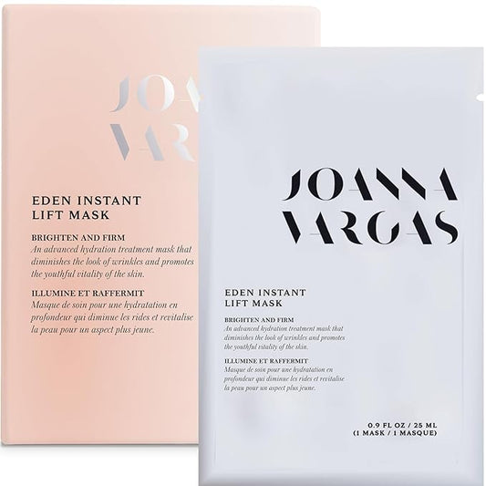 Joanna Vargas Eden Instant Face Lift Facial Masks - Anti Aging Sheet Mask - Skin Firming Face Sheet Mask - Hydrating Sheet Mask for Glowing Skin - Premium Face Mask Skin Care with Hyaluronic Acid 1pc