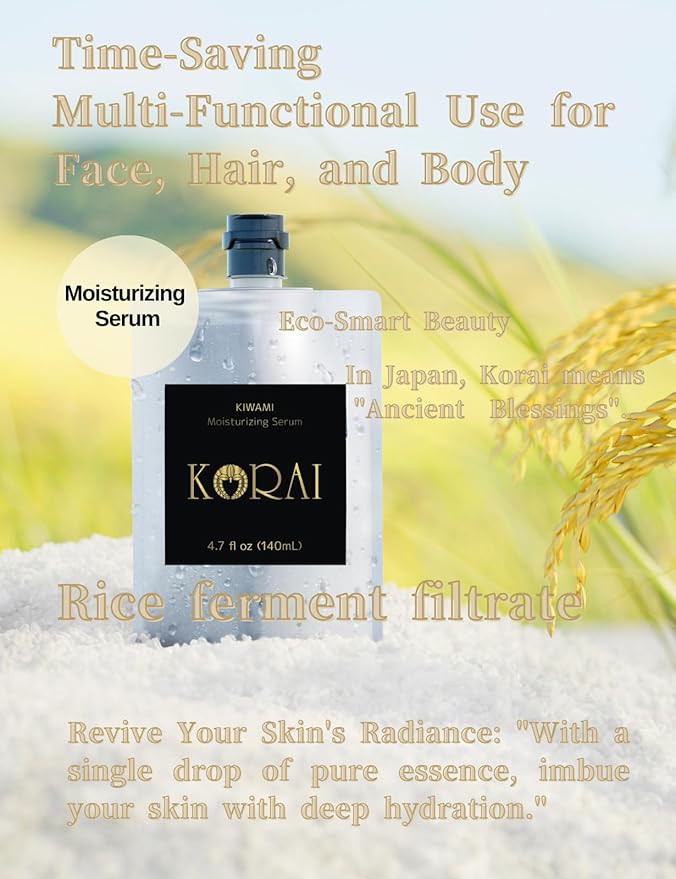 KIWAMI fermented lotion moisture serum with Refillable Empty Mist Bottle Time-Saving Multi-Action Care