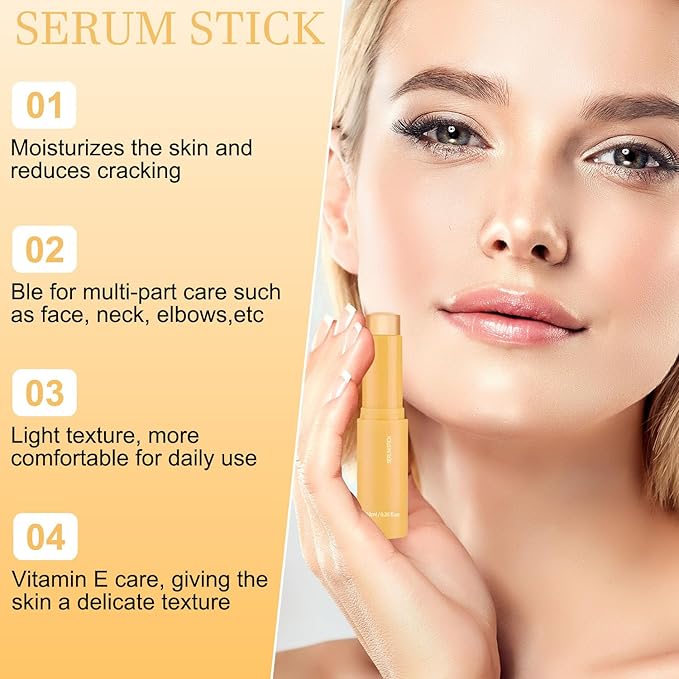 2PCS Serum Stick, Eye Stick, Vitamin C & Hydrating Balm For Face And Body, Multi Balm Stick, Smooth Fine Lines