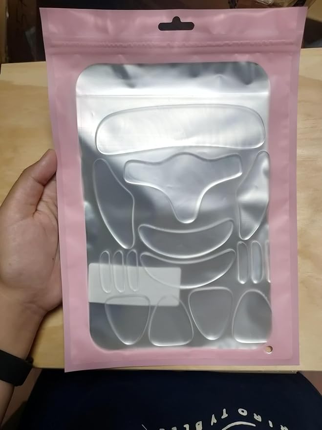 VolksRose Face & Forehead Beauty Patches, 16Pcs Reusable Silicone Patches for Eye, Neck, Forehead & Nasolabial Areas