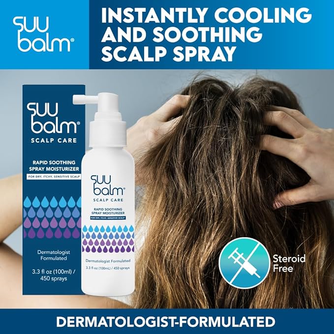 Scalp Care, Rapid Soothing Scalp Relief Spray Moisturiser Treatment, Itchy Scalp Treatments, Spray for Itchy Dry Scalp, Leave In Treatment for Itchy, Sensitive skin, Derm-Formulated,1.35 fl oz