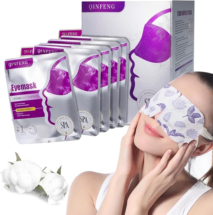 18 Packs Steam Eye Mask for Dry Eyes Self Heating Masks Cornea Care Rest Disposable SPA Warm Eye Compress Sleep Mask 30+ Minutes of Warmth for Reduce Eye Fatigue Travel Essentials (Unscented)