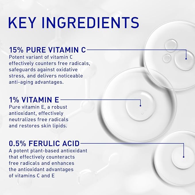 Super C Serum for Face: Enaskin Naturals Vitamin C Face Serum with Ferulic Acid for Women Mature Skin, Premium Formula Vit C Facial Serum for Brightening Dark Spots and Glowing up Skin - 1.7 Oz