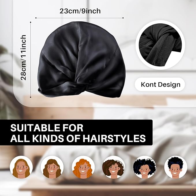 Jade Gua Sha and Face Roller & Silk-Bonnet for Sleeping Women