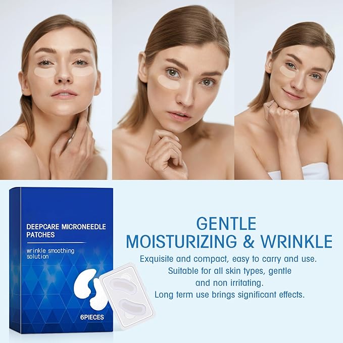 Malora Microglow Eye Patches, Malora Eye Patch, Microglow Patches, Everver Glowup Deep Care Microglow Patches, Women Face Wrinkles Deep Care Microglows Mask Set for Hydration & Soothing(2 Box)