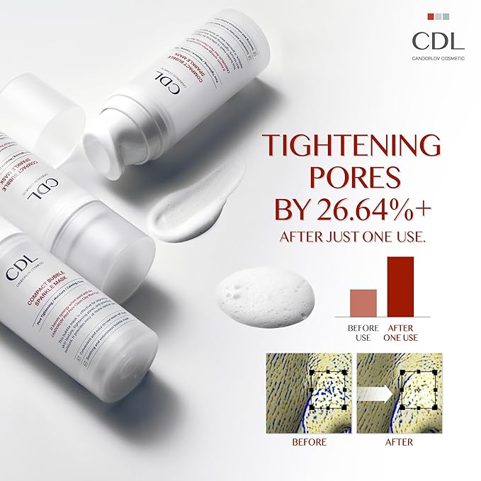 Pore Minimizing Bubble Mask, Peptide, Exfoliation, Pore Tightening & Sebum Control For Blackheads Enlarged Pores, No Skin Irritation, Korean Glass Skin Care,3.52 oz