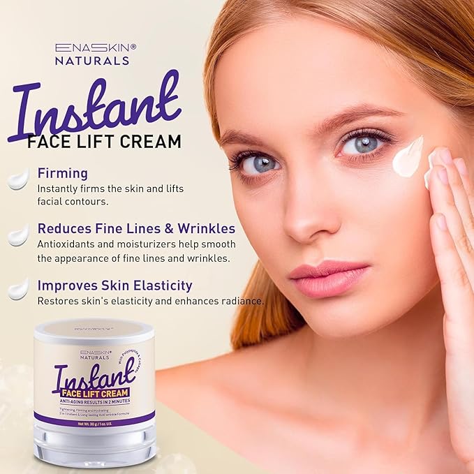 Enaskin Naturals Instant Face & Eye Tightener Cream: Wrinkle Filler for Deep Wrinkles and Fine Lines for Face Within 2 Mins - Instant Wrinkle Eraser for Women and Men- Temporary Eye Lift Cream