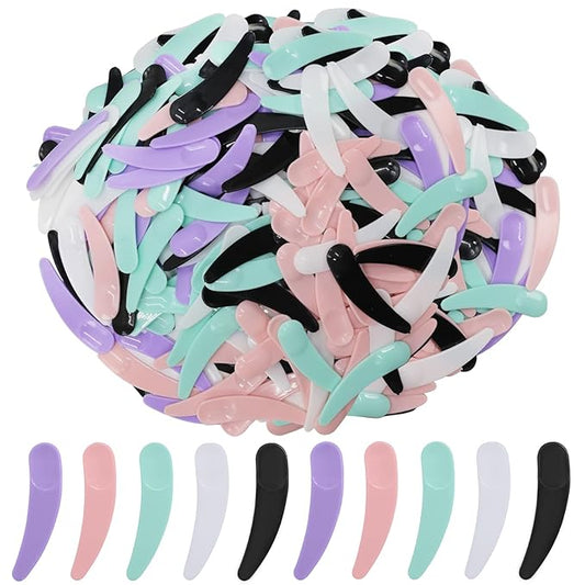 200 Pcs Mini Makeup Spatula Set, 2.2 Inch Cosmetic Spatulas, 5 Colors (Black, White, Green, Purple, Pink) Disposable Makeup Spatulas for Creams, Lotions, and Skincare Multi-Purpose Beauty Tools