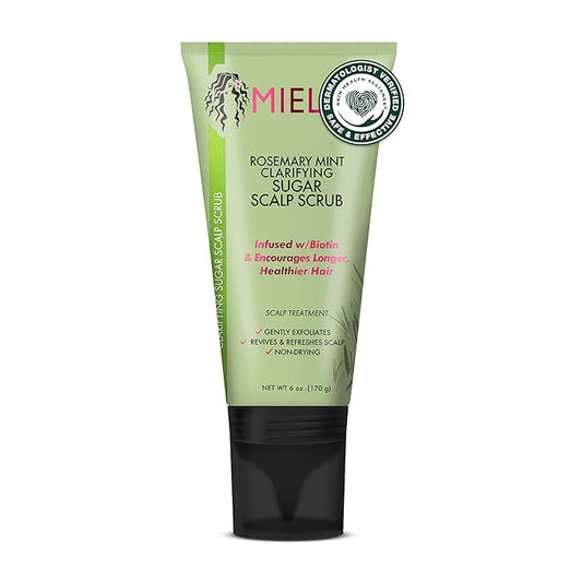 Mielle Organics Rosemary Mint Pre-Shampoo Clarifying Sugar Hair Scalp Scrub, 6 Ounce