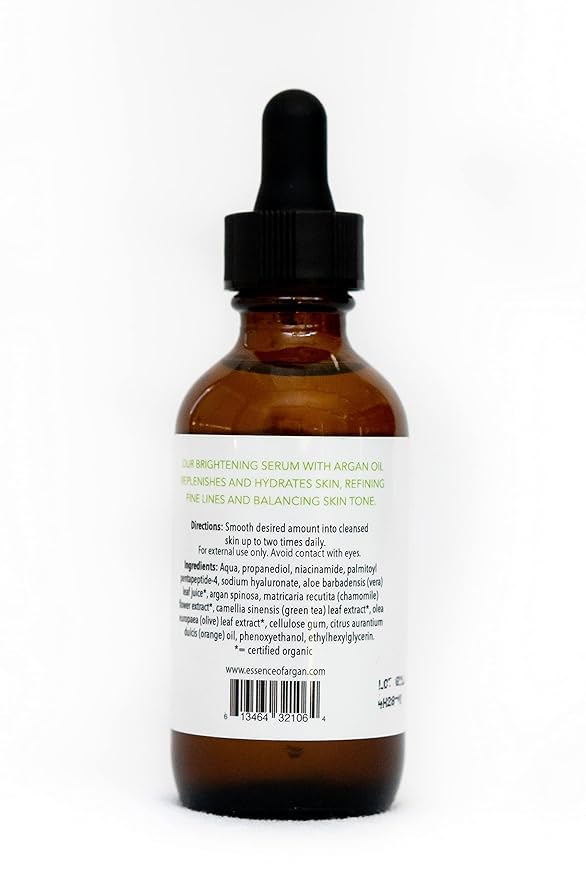 Essence of Argan B3 Vitamins Hyaluronic Acid Face Serum, Niacinamide Moisturizer for Face, Pore Serum Minimizer - 2 fl. Oz. Dropper Bottle