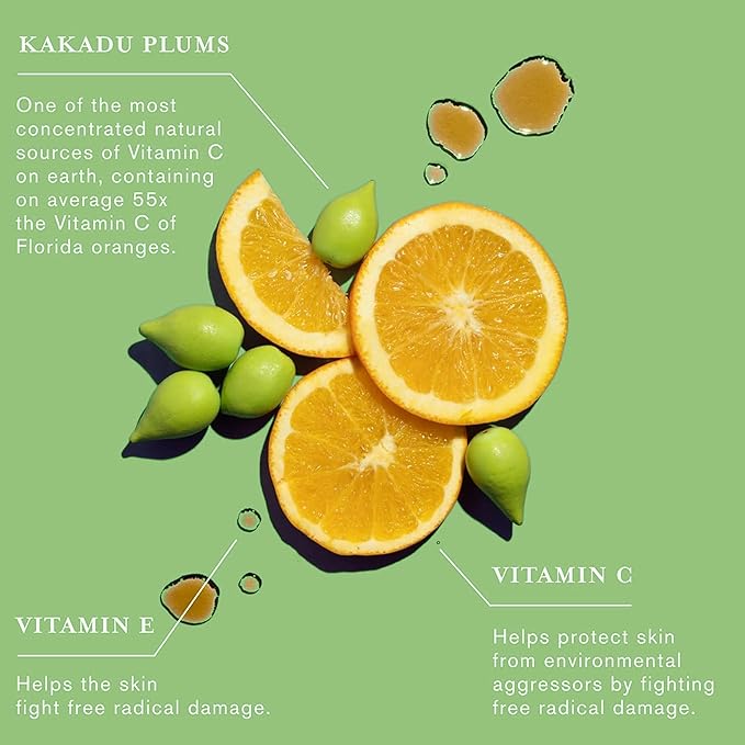 DERMAdoctor 20% Vitamin C Face Serum with Vitamin E & Ferulic Acid | Kakadu C Dermatologist-Formulated Anti-Aging, Hydrating & Discoloration Correcting Serum | Dark Spot Corrector - 1.0 fl oz