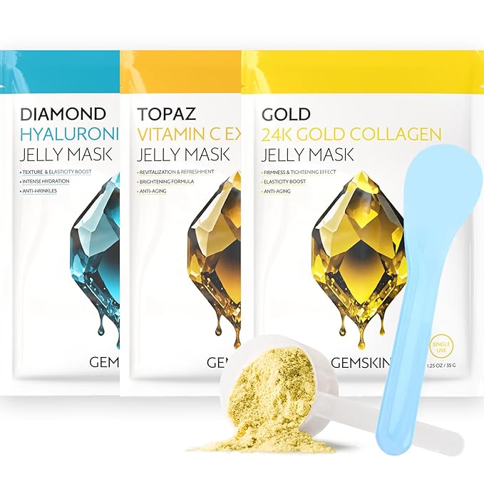 Jelly Mask set of 3 Combo Pack Gold + Topaz + Diamond
