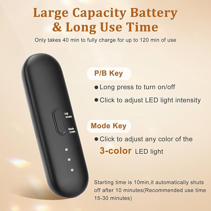 Hotodeal LED Face Mask Light Therapy,3 Colors Light Therapy for Skin Rejuvenation Anti-aging Beauty Red Light Therapy,Silicone Material LED Mask Foldable for Easy Carrying,Leather Version