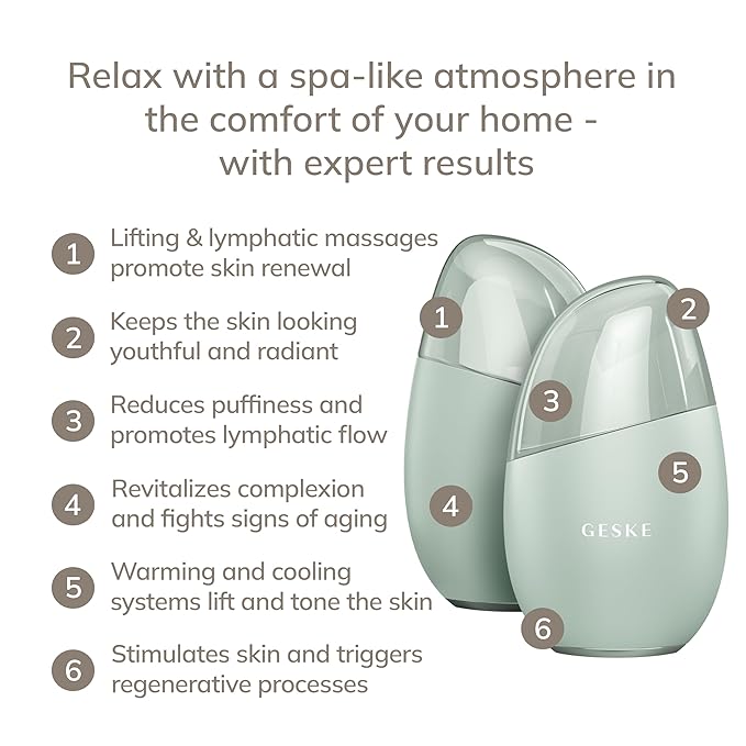 SmartAppGuided™ Cool & Warm Eye & Face Massager | 7 in 1 | Multi Massager | Face & Neck | Battery-free Cooling & Warming | Firms, Relaxes & De-Puffs Skin | Eye-Nose Area Targeted Design