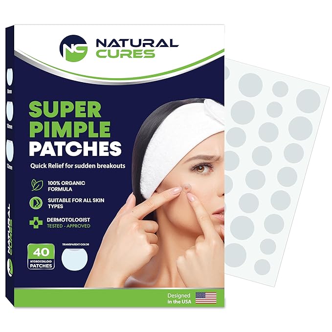 Dot Pimple Patches for Face – Hydrocolloid Acne Patches for Quick Zit Relief And Blemishes, Invisible Spot Stickers That Stay All Night, Gentle for All Skin Types, Oil-Free (40 Count)