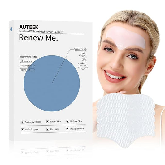 Forehead Wrinkle Patches Overnight 14pcs with Collagen & Vitamin E, Anti Wrinkle Patches for Forehead Filler & Deep Line Treatment, jelly forehead patches for Gentle Skin Care Solution