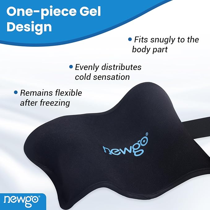 NEWGO Bundle of Gel Cold Eye Mask + Multipurpose Gel Cold Pack