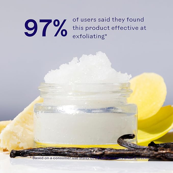 Three Ships Vanilla Lip Exfoliator – Vegan Lip Polish & Moisturizer – As Seen on TV – Soothing, Hydrating & Reviving Natural Lip Scrub for Dry, Damaged Lips, 15g