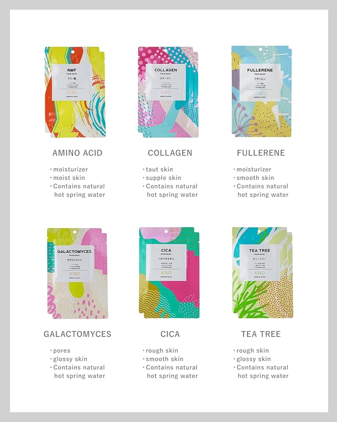 Facial Sheet Mask 24 Combo Pack [Japanese]- Hydrating and Soothing with a blend of key ingredients