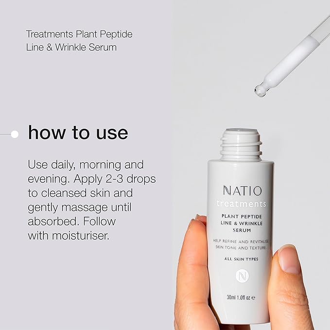 Plant Peptide Line and Wrinkle Serum, 1 oz - Anti Aging Serum - Rejuvenating Face Serum - Daily Serum for Face to Revitalize Skin Texture