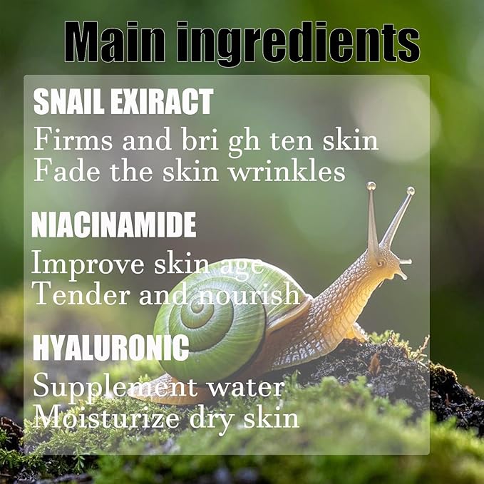 All About Snail Mucin Kit - Anti Aging Skin Care Set for Women - Hydrating Skin Care Routine Kit for Women with Cleanser ,Snail Mucin Moisturizer,Serum for Face,Jade Roller,Headband for All Skin Types