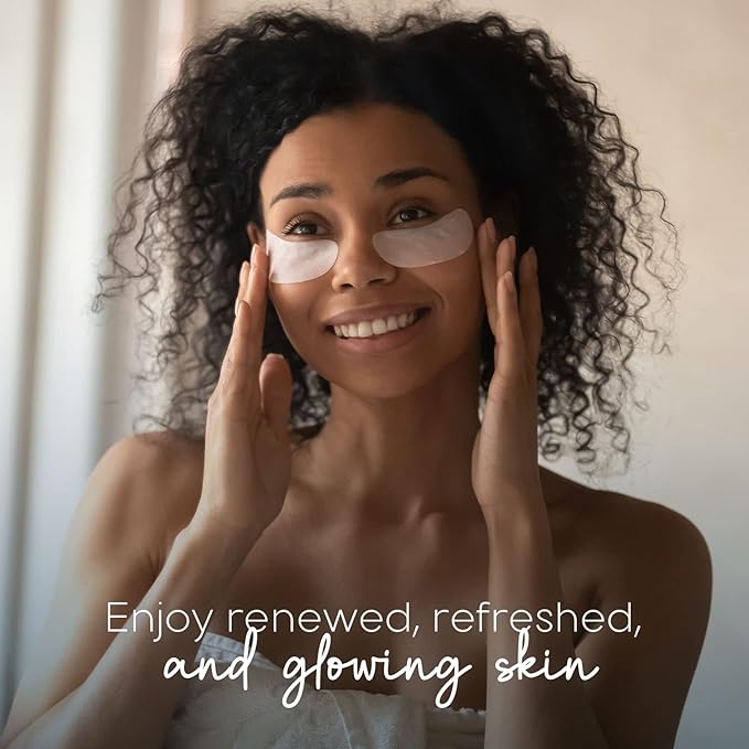 Hyaluronic & Collagen Under Eye Patches - Reduces Puffiness, Eye Bags & Wrinkles, Ultra Hydrating - Dermatologist Tested Korean Skincare - Clean Beauty, Cruelty-Free - 5 Pairs