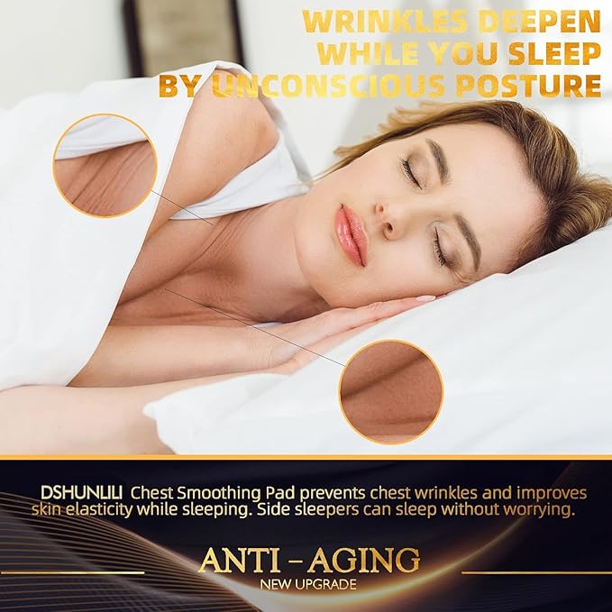 Chest Wrinkle Pads, Silicone Patches for Wrinkles-2 Pcs Anti Wrinkle Patches for Decollete & Cleavage, Reusable Anti Aging Overnight Wrinkles Patches While Sleeping 14