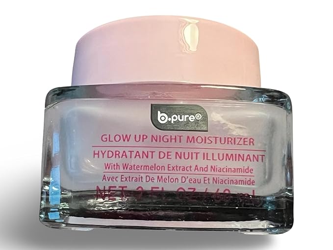 b.pure Glow Up Night Moisturizer With Watermelon Extract and Niacinamide 2 oz