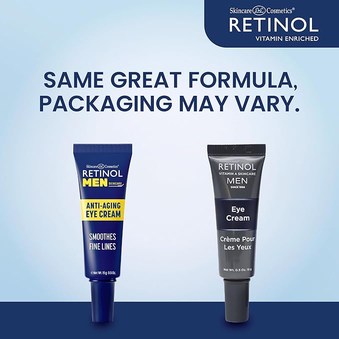 Retinol Men’s Eye Cream – The Original Retinol Eye Treatment For Men – Targets Under-Eye Area to Reduce Puffiness & Dark Circles, Boost Hydration & Drastically Minimize the Visible Signs Of Aging
