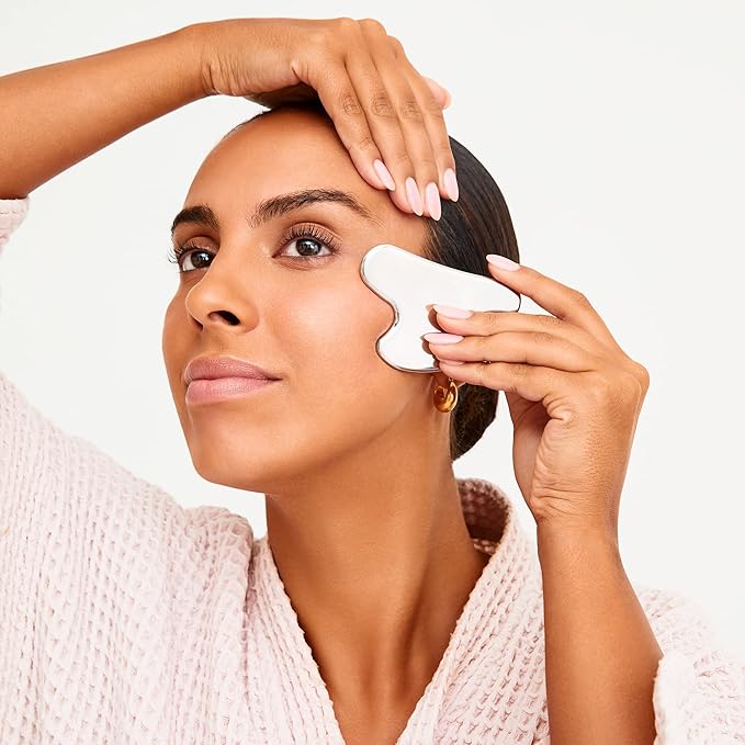 Wonderskin Liquid Gym Gua Sha Face Sculpting Tool, Facial Roller to Reduce Tension, Puffiness & Wrinkles, Skin Care Tool and Jawline Sculptor, Stainless Steel Facial Massager