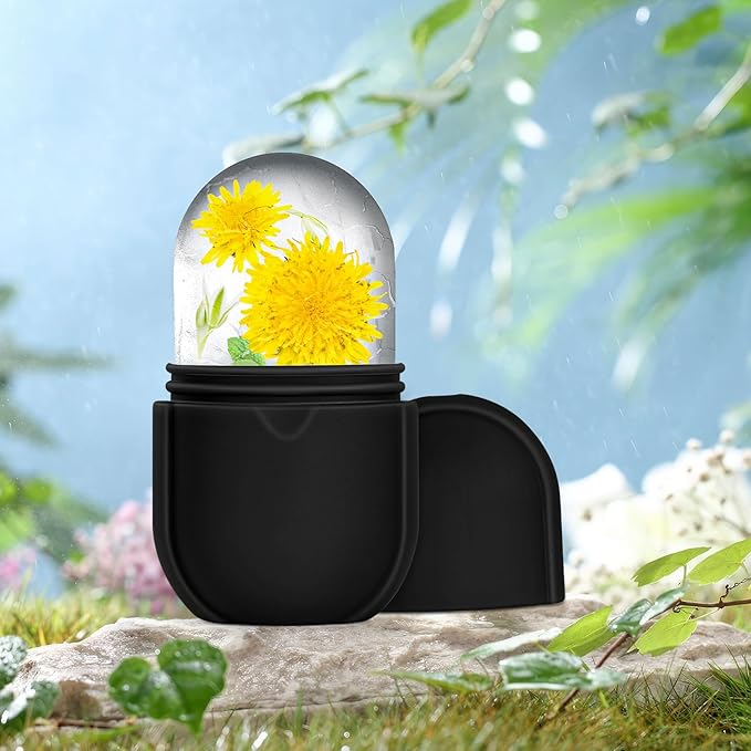 Ice Roller for Face and Eye, Ice Face Roller, Ice Roller Skin Care Tools Gifts for women,Silicone Ice Mold for Beauty(Black)