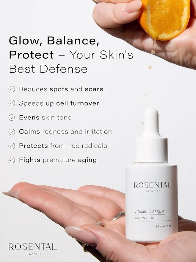 Organics Hydrating Facial Serum - 100% Vegan & Natural Cosmetics (30 ml, Vitamin C Serum)