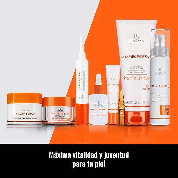 Lendan - Revitalizing Facial Mask Vitamin Forza C - 200 ml - Exfoliating and Hydrating Formula - Helps Improve Skin Texture - Helps Promote a Radiant Appearance - With AHA and Aloe Vera