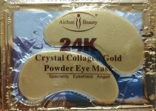 30 Pairs 24K Gold Eye Mask Powder Crystal Gel Collagen Natural Eye Pads For Anti-Aging & Moisturizing Reducing Dark Circles, Puffiness, Wrinkles