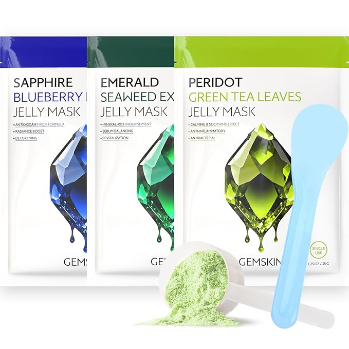 Jelly Mask set of 3 Combo Pack Peridot + Emerald + Sapphire